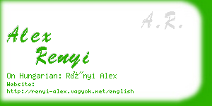 alex renyi business card